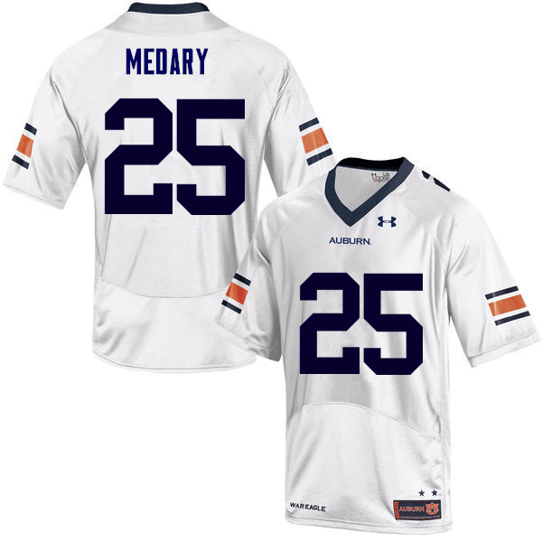 Auburn Tigers Men's Alex Medary #25 White Under Armour Stitched College NCAA Authentic Football Jersey BWO8274IX